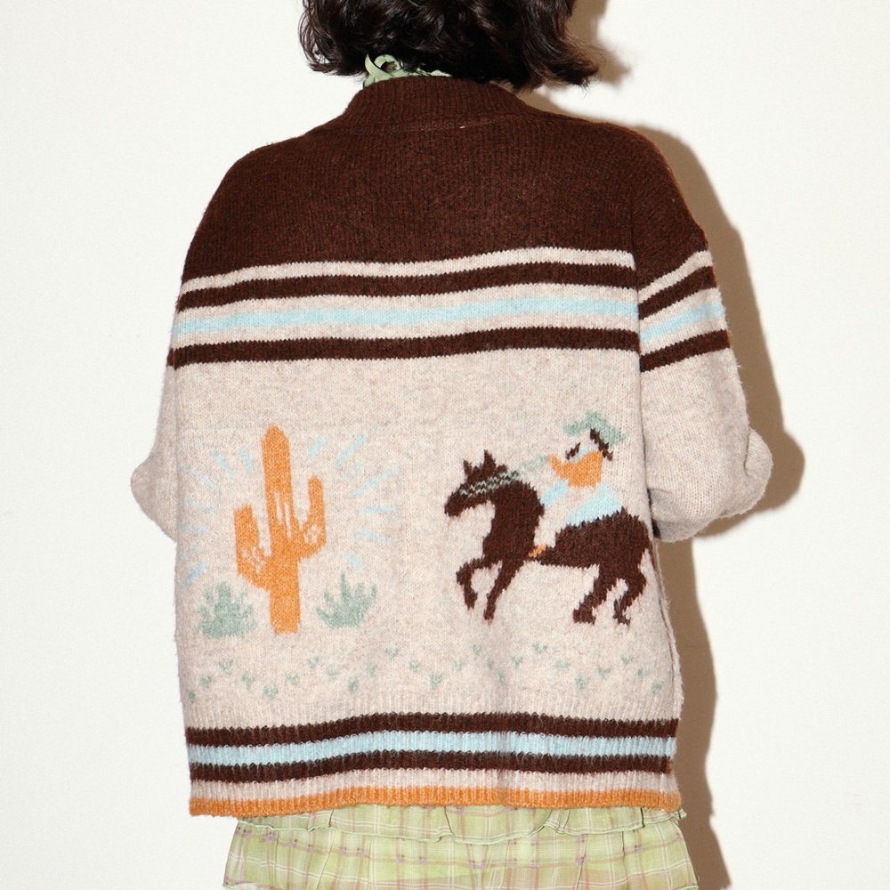 Baileyrose RODEO COWBOY KNIT SWEATER S